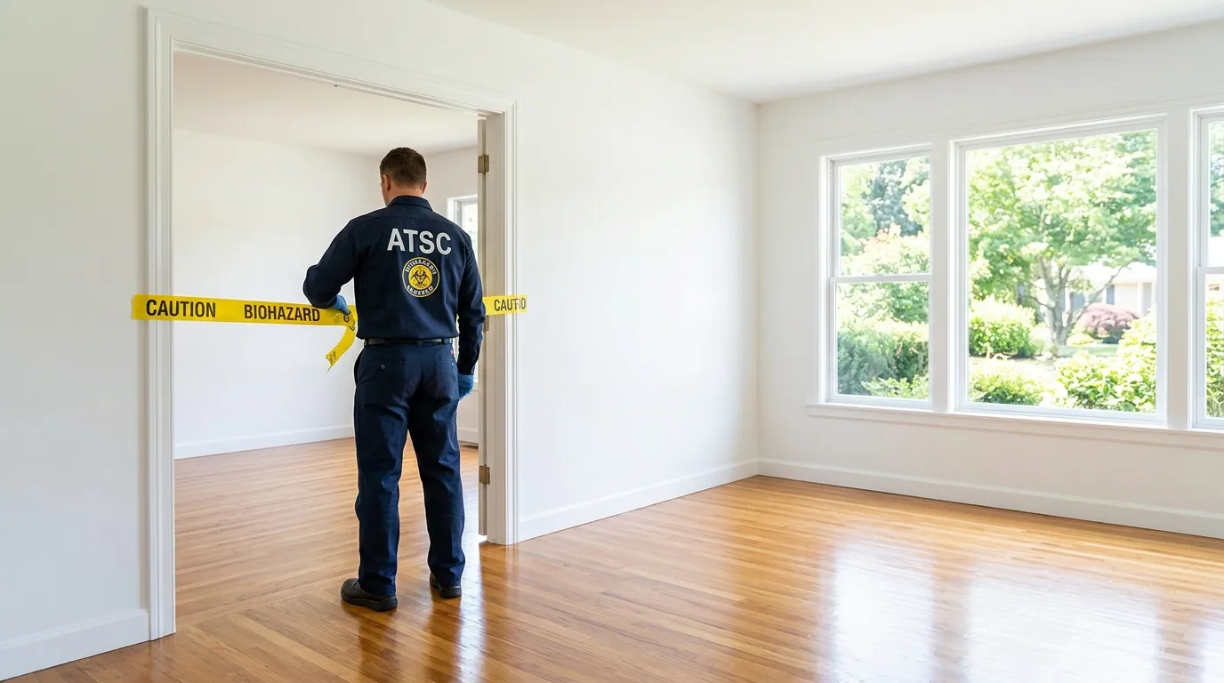 Certified biohazard cleanup crew performing Decomposition Cleanup in Rockwall